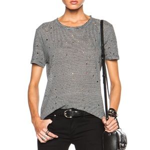 IRO Gabry distressed striped tee s